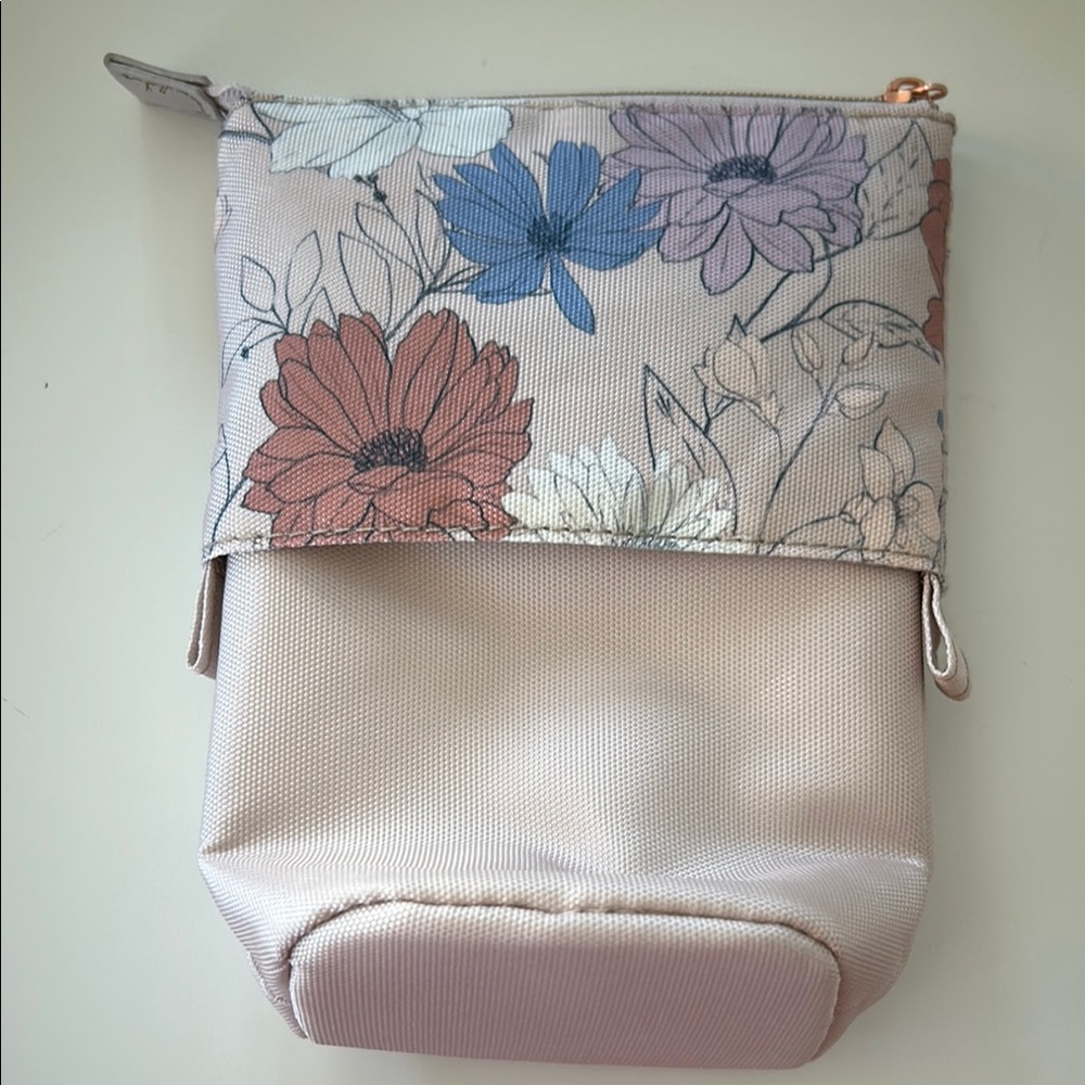Erin Condren In Bloom floral stand up pencil pouch